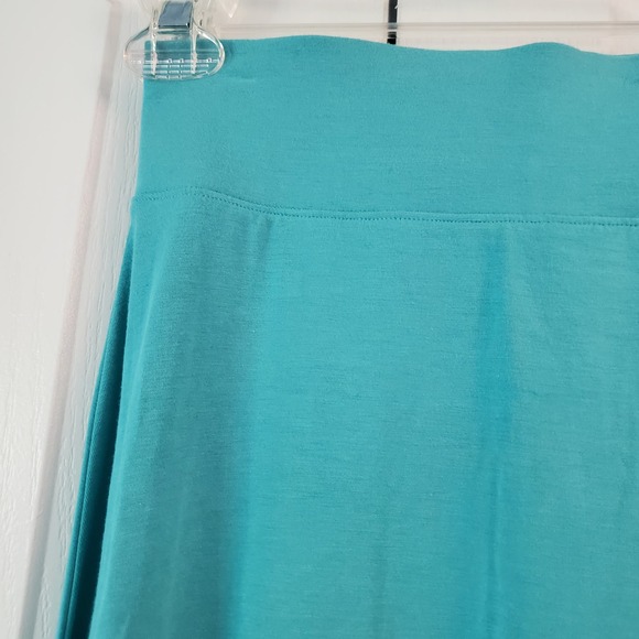 Coollibar Fabyan Turquoise Flared Maxi Skirt XXS Slinky Moduri UPF50 PullOn Slit - Picture 3 of 11